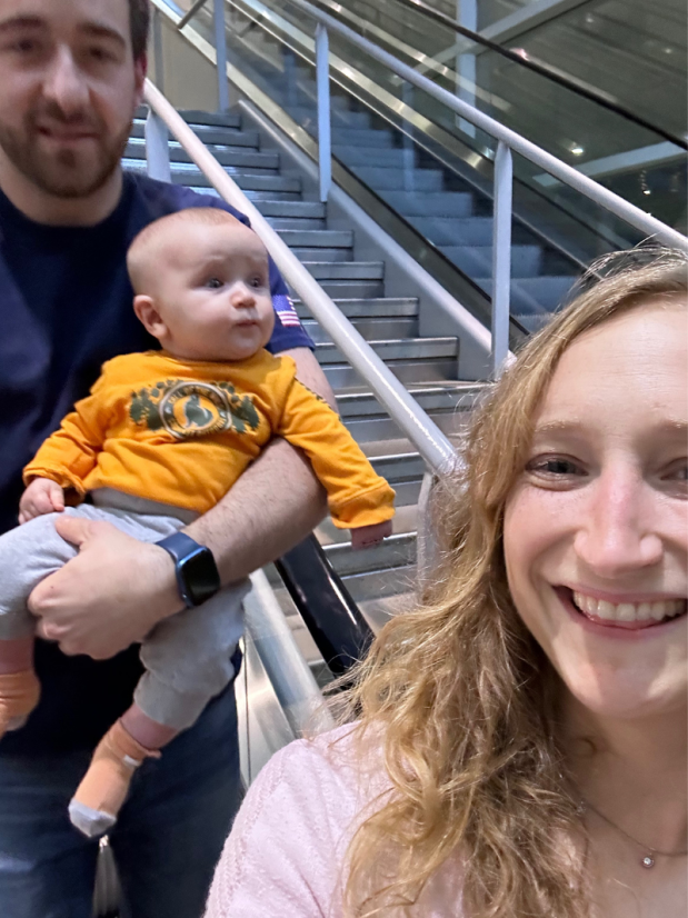Mom and dad selfie with baby boy