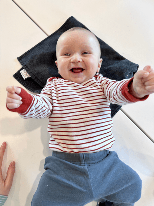 Baby boy smiling