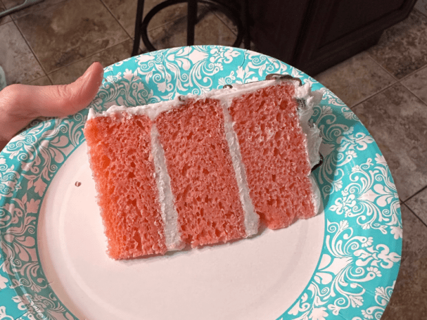 Strawberry layer cake with vanilla buttercream