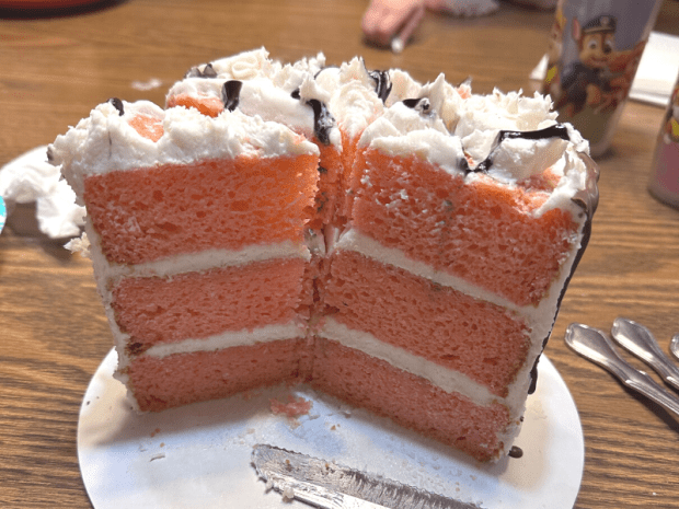 Strawberry layer cake with vanilla buttercream