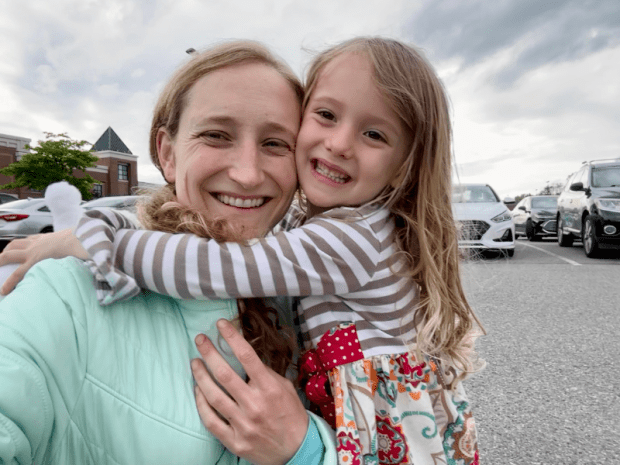 Mom and daughter selfie