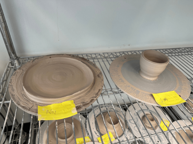 Pottery plate and cup