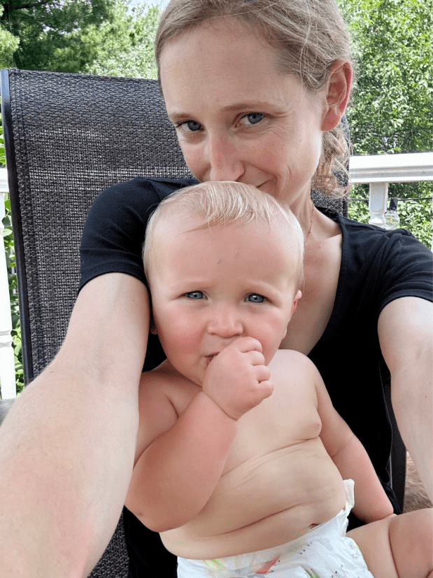 Mom and baby selfie