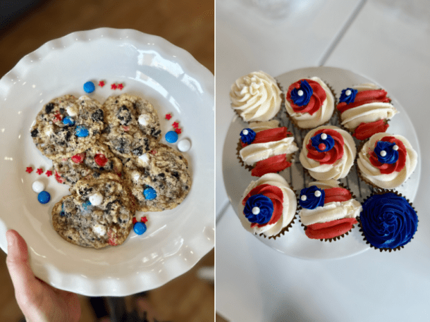 Patriotic Cookies and Cupcakes for Fourth of July