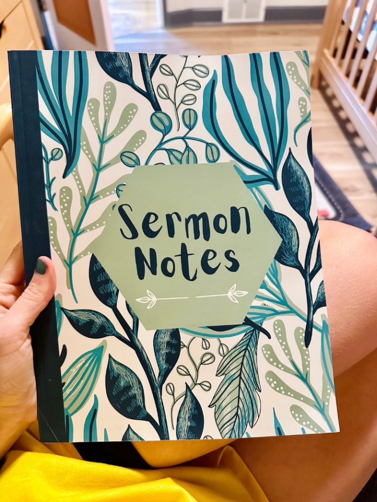 Sermon notes journal