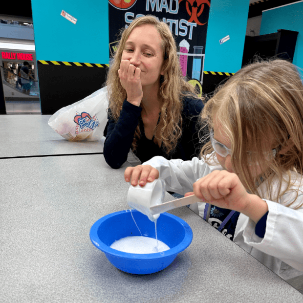Girl making slime