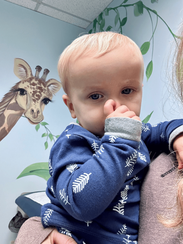 Baby boy at doctor's office