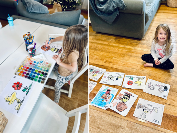 Girl with Peanuts art