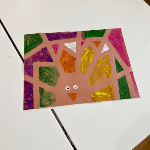 Thanksgiving kids turkey art