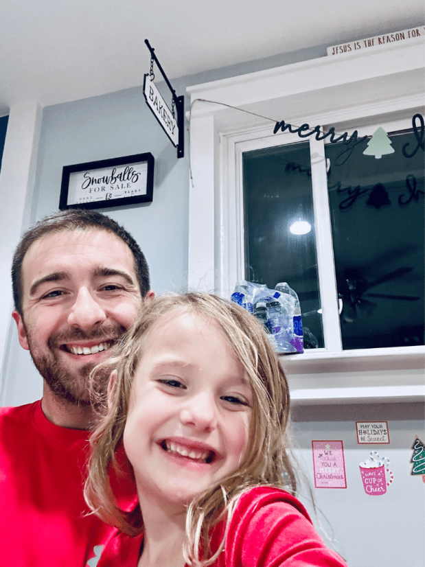 Dad and daughter selfie