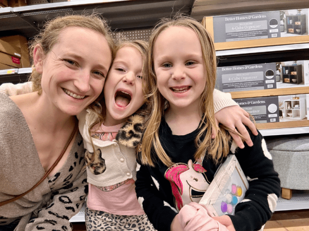 Selfie with daughter and niece