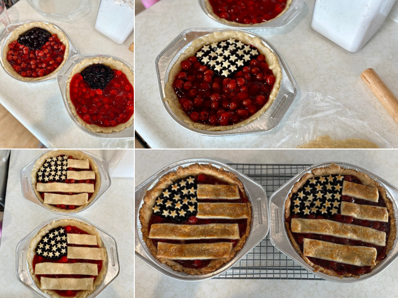 American flag pies