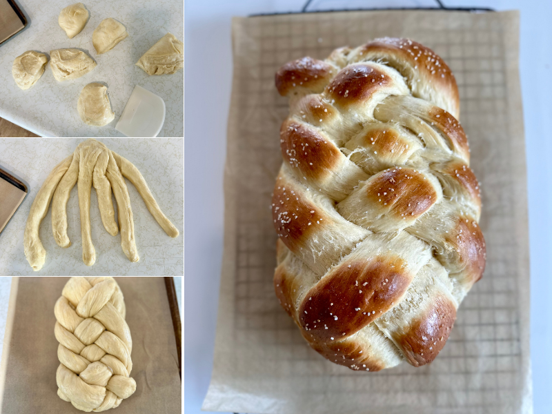 Challah bread making process