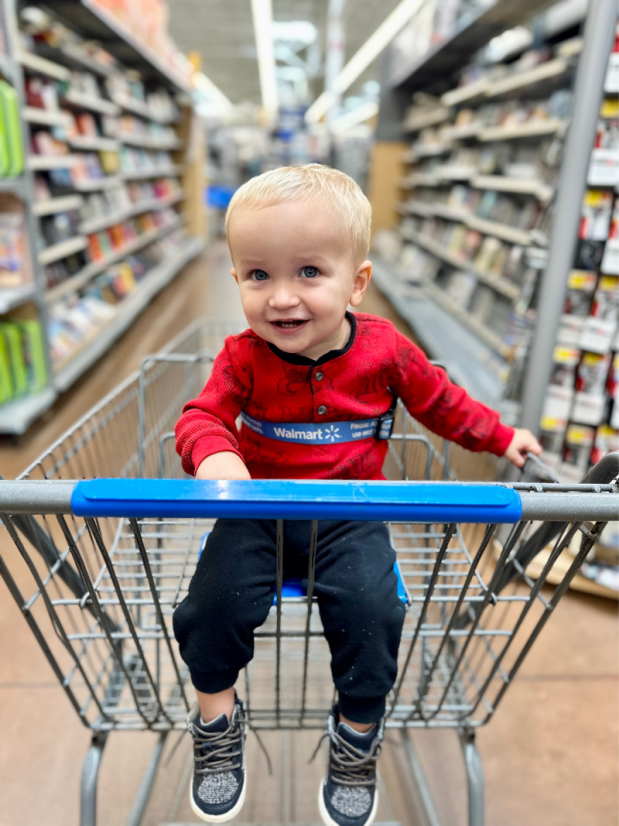 Baby boy in Walmart 