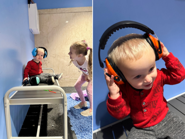 Brother and sister at Children's Museum of Pittsburgh