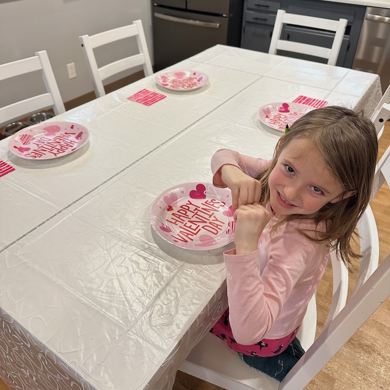 Valentine's Day tablescape