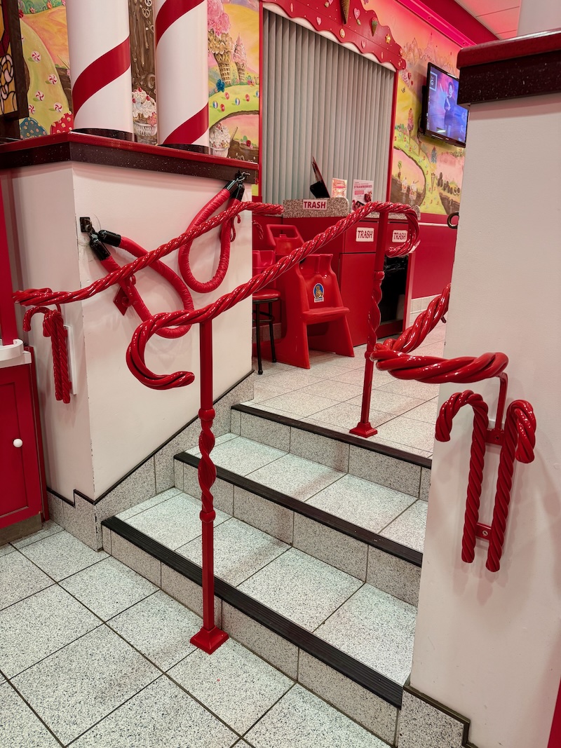 Sarris Candies railing