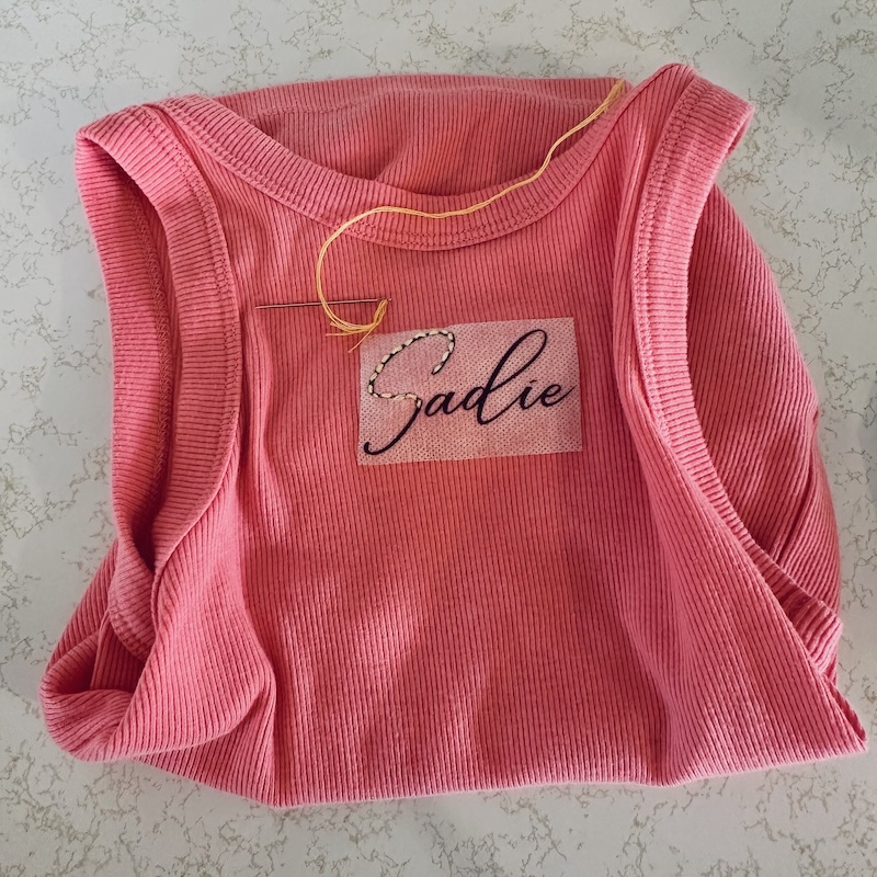 Embroidered tank top