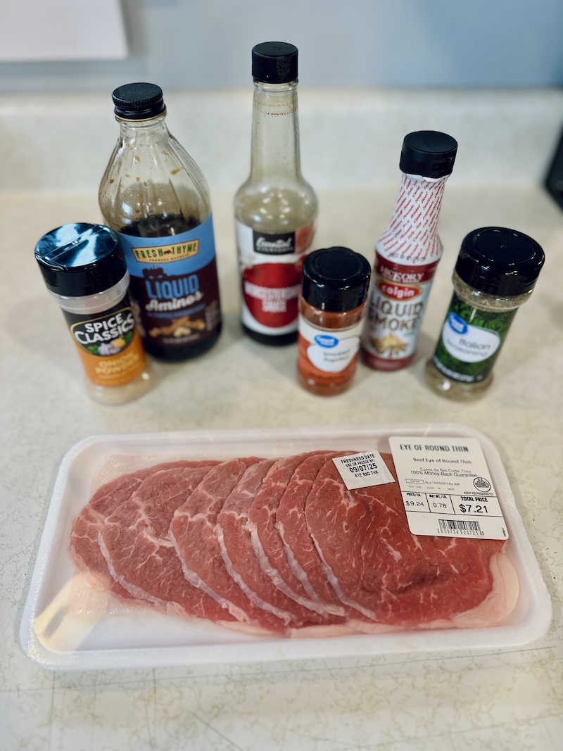 Homemade beef jerky ingredients
