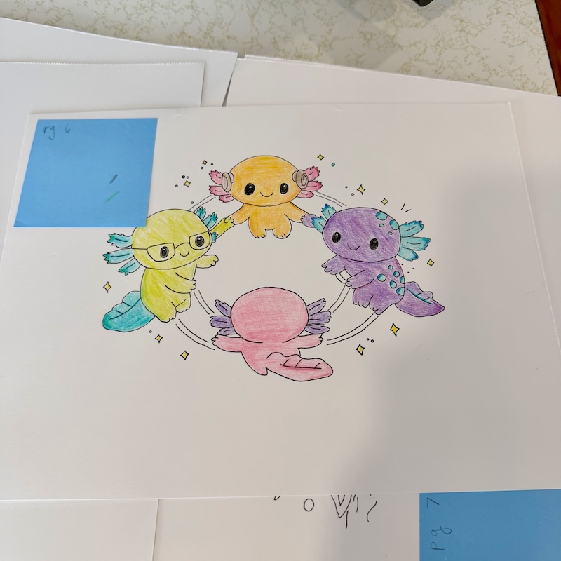 Axolotls drawing