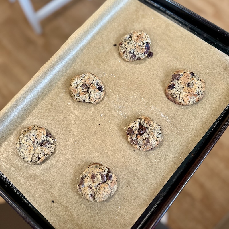 Rye cranberry chocolate chunk cookies