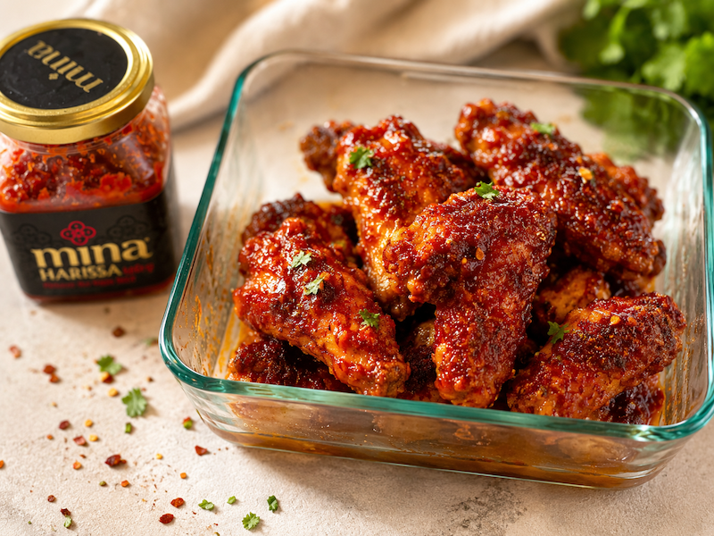 Harissa Hot Honey Chicken Wings