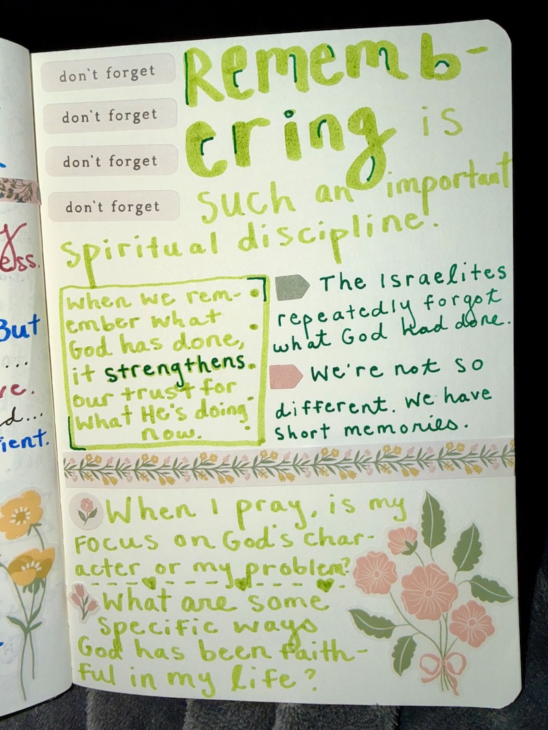 Bible journal notes from the book of Nehemiah