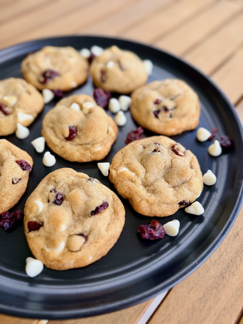 Cranberry white chocolate chip cookies