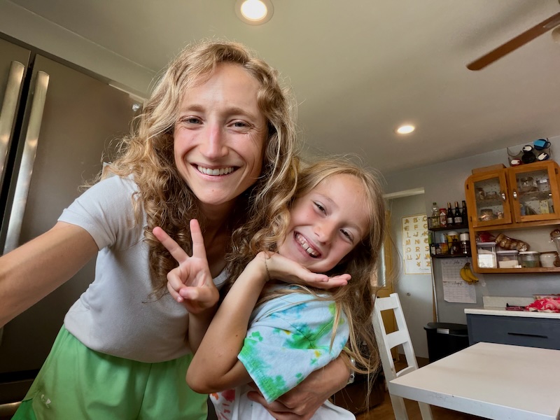 Mom and daughter selfie
