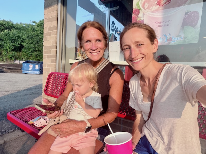 Three generations of women