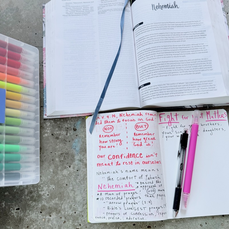 Bible journal notes on Nehemiah