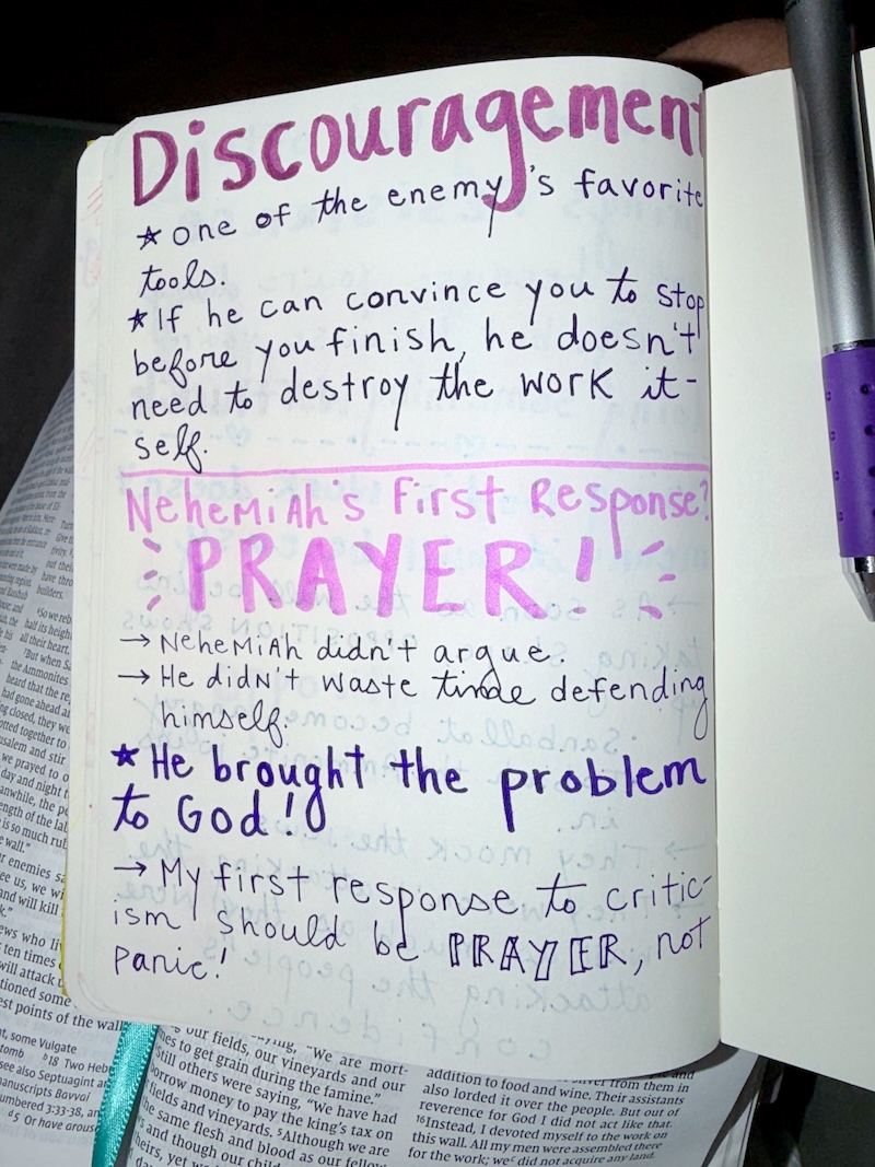 Nehemiah Bible journaling