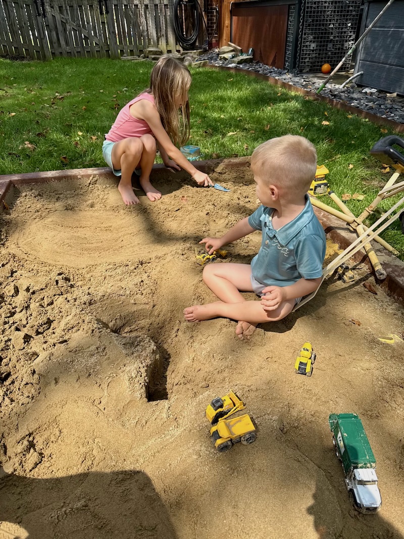 Kids playing in sand box