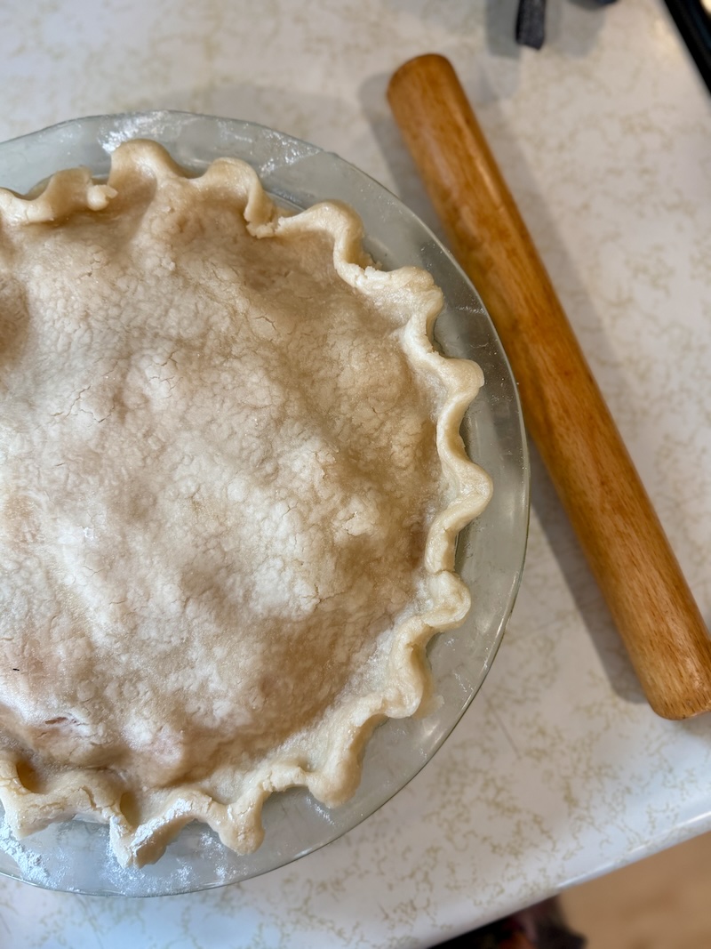 Strawberry Rhubarb Pie Before Baking