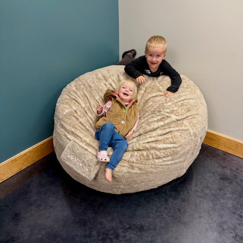 Toddlers on Love Sac